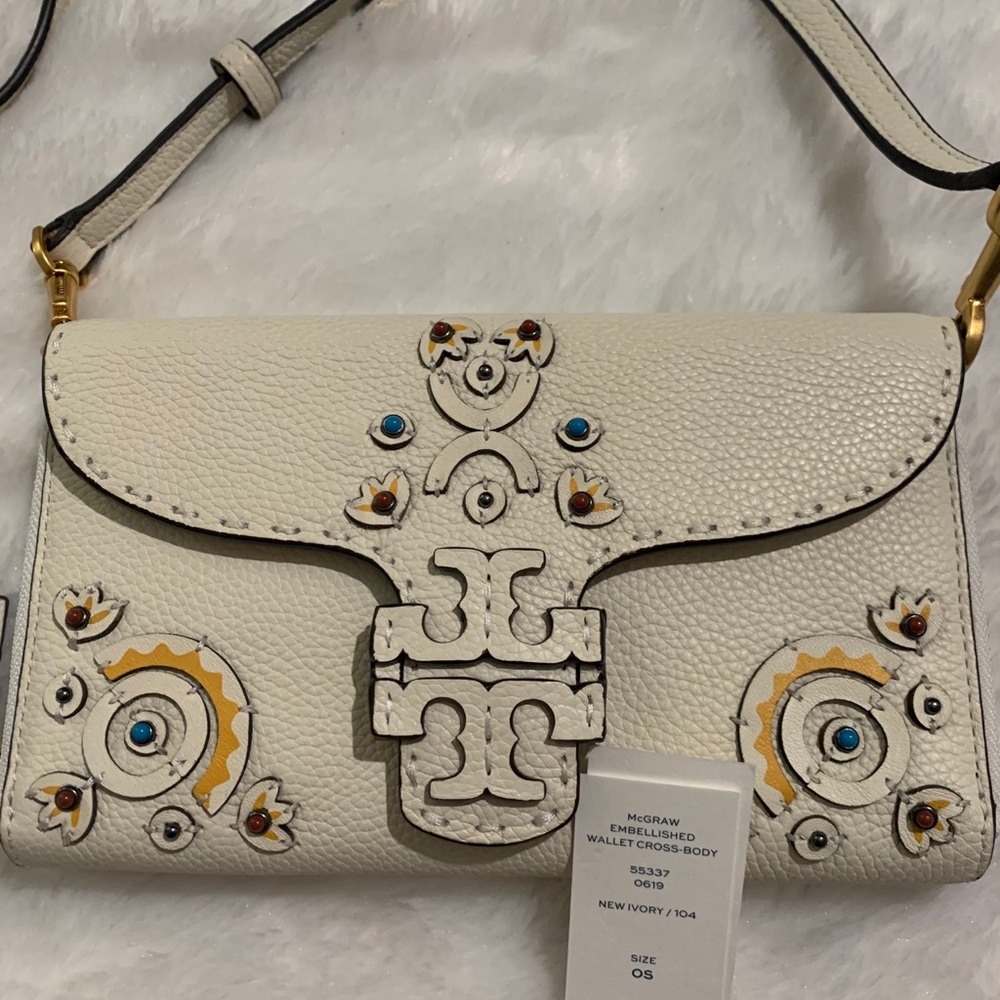 Tory Burch, McGraw Wallet Embellished crossbody
